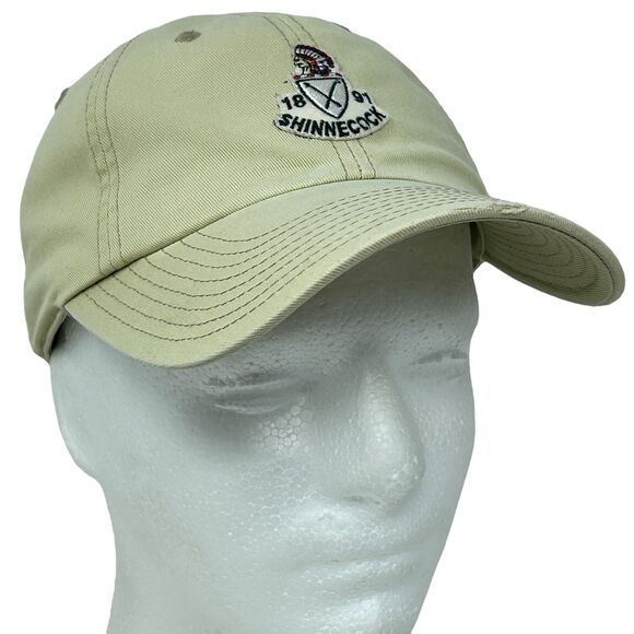 Shinnecock Hills Golf Club Dad Hat Baseball Cap Golfing Golfer Strapback Beige - Picture 1 of 12